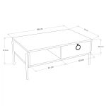 ΤΡΑΠΕΖΙ ΣΑΛΟΝΙΟΥ ΜΑΥΡΟ ΚΑΡΥΔΙ FB99247.04 90x56x37,5 εκ. - Image 2