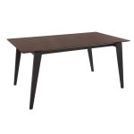 ΤΡΑΠΕΖΙ ΤΡΑΠΕΖΑΡΙΑΣ ΞΥΛΙΝΟ ΚΑΡΥΔΙ 160X90 FB0136 ΜΕ ΓΚΡΙ ΠΟΔΙΑ