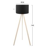 ΦΩΤΙΣΤΙΚΟ ΔΑΠΕΔΟΥ ΦΥΣΙΚΟ ΜΕ ΜΑΥΡΟ FB97578.08 Φ38x140 εκ. - Image 2