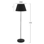 ΦΩΤΙΣΤΙΚΟ ΔΑΠΕΔΟΥ ΜΕΤΑΛΛΙΚΟ ΜΑΥΡΟ FB97610.02 Φ38x143 εκ. - Image 2
