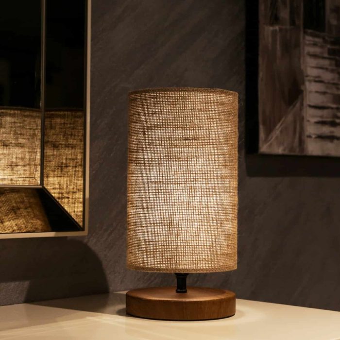 ΦΩΤΙΣΤΙΚΟ ΕΠΙΤΡΑΠΕΖΙΟ ΞΥΛΙΝΟ ΜΕ WICKER ΚΑΦΕ ΜΕ ΜΠΕΖ FB97596.01 24Χ30εκ. - Image 3