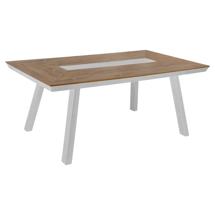 ΤΡΑΠΕΖΙ ΑΛΟΥΜΙΝΙΟΥ ΜΕ POLYWOOD 200X100 ΛΕΥΚΟ FB95131.11 - Image 1