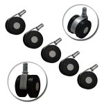 ΑΝΤΑΛΛΑΚΤΙΚΑ  ΣΕΤ 5 ΤΜΧ ΡΟΔΑΚΙΑ SPECIAL ΜΑΥΡΟ-ΑΣΗΜΙ ΓΙΑ ΚΑΡΕΚΛΕΣ ΓΡΑΦΕΙΟΥ FB911742.10