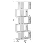 ΒΙΒΛΙΟΘΗΚΗ ΜΕΛΑΜΙΝΗΣ FB92385.04 ΛΕΥΚΗ 70x25x177 εκ. - Image 2