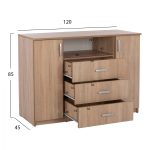 ΜΠΟΥΦΕΣ ΜΕ 2 ΝΤΟΥΛΑΠΙΑ Κ 3 ΣΥΡΤΑΡΙΑ SONAMA OAK FB92430 120X45X85Yεκ. - Image 2