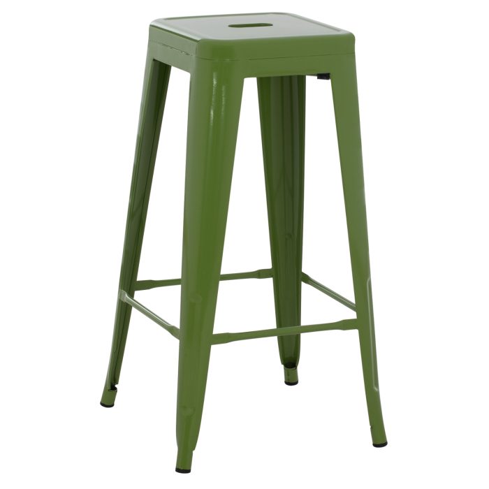 ΣΚΑΜΠΟ BAR ΜΕΤΑΛΛΙΚΟ ΣΕ LIGHT OLIVE GREEN FB98642.13 43x43x78 εκ. - Image 4