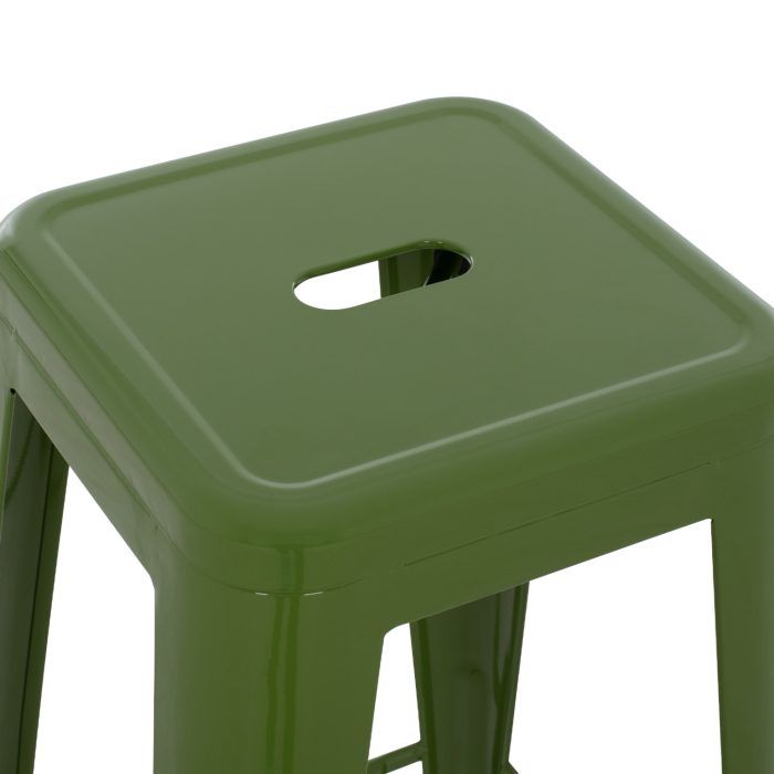 ΣΚΑΜΠΟ BAR ΜΕΤΑΛΛΙΚΟ ΣΕ LIGHT OLIVE GREEN FB98642.13 43x43x78 εκ. - Image 5
