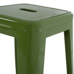 ΣΚΑΜΠΟ BAR ΜΕΤΑΛΛΙΚΟ ΣΕ LIGHT OLIVE GREEN FB98642.13 43x43x78 εκ. - Image 6