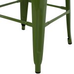 ΣΚΑΜΠΟ BAR ΜΕΤΑΛΛΙΚΟ ΣΕ LIGHT OLIVE GREEN FB98642.13 43x43x78 εκ. - Image 7
