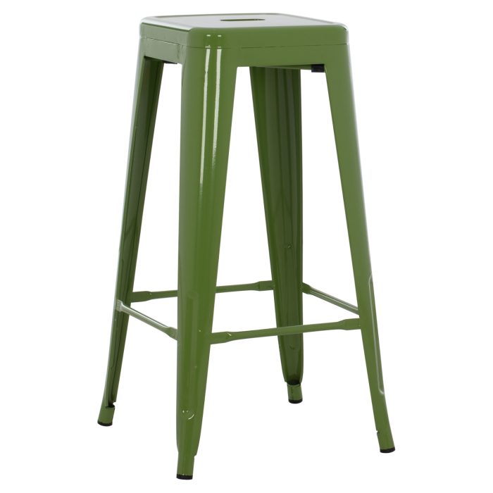 ΣΚΑΜΠΟ BAR ΜΕΤΑΛΛΙΚΟ ΣΕ LIGHT OLIVE GREEN FB98642.13 43x43x78 εκ. - Image 1