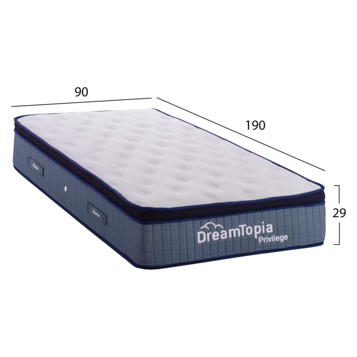 ΣΤΡΩΜΑ DREAMTOPIA, σειρά PRIVILEGE FB9660.90 POCKET SPRING ΜΕ ΑΝΩΣΤΡΩΜΑ 90X190x29Υεκ. - Image 2