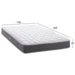 ΣΤΡΩΜΑ DREAMTOPIA ΣΕΙΡΑ LULLABY ALOE VERA FB9655.140-200 BONNELL SPRING 140x200x20Y εκ. - Image 2