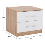 ΚΟΜΟΔΙΝΟ ΜΕΛΑΜΙΝΗΣ FB92220.06 SONAMA - ΛΕΥΚΟ 48x40,5x41,5 εκ. - Image 2