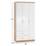 ΝΤΟΥΛΑΠΑ 3ΦΥΛΛΗ ME 2 ΣΥΡΤΑΡΙΑ FB9340.06 SONAMA - ΛΕΥΚO 89x42,5x181 εκ. - Image 2