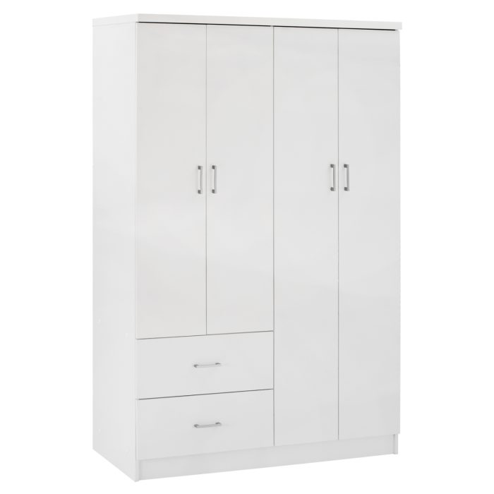ΝΤΟΥΛΑΠΑ 4ΦΥΛΛΗ ME 2 ΣΥΡΤΑΡΙΑ FB9339.05 ΛΕΥΚΗ 120Χ42,5Χ180,5 εκ. - Image 1