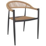ΠΟΛΥΘΡΟΝΑ ΑΛΟΥΜΙΝΙΟΥ FB95854.02 ΑΝΘΡΑΚΙ PΕ RATTAN ΜΠΕΖ 56x55,5x78Υ εκ.