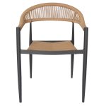 ΠΟΛΥΘΡΟΝΑ ΑΛΟΥΜΙΝΙΟΥ FB95854.02 ΑΝΘΡΑΚΙ PΕ RATTAN ΜΠΕΖ 56x55,5x78Υ εκ. - Image 3