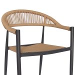 ΠΟΛΥΘΡΟΝΑ ΑΛΟΥΜΙΝΙΟΥ FB95854.02 ΑΝΘΡΑΚΙ PΕ RATTAN ΜΠΕΖ 56x55,5x78Υ εκ. - Image 4