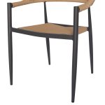 ΠΟΛΥΘΡΟΝΑ ΑΛΟΥΜΙΝΙΟΥ FB95854.02 ΑΝΘΡΑΚΙ PΕ RATTAN ΜΠΕΖ 56x55,5x78Υ εκ. - Image 5