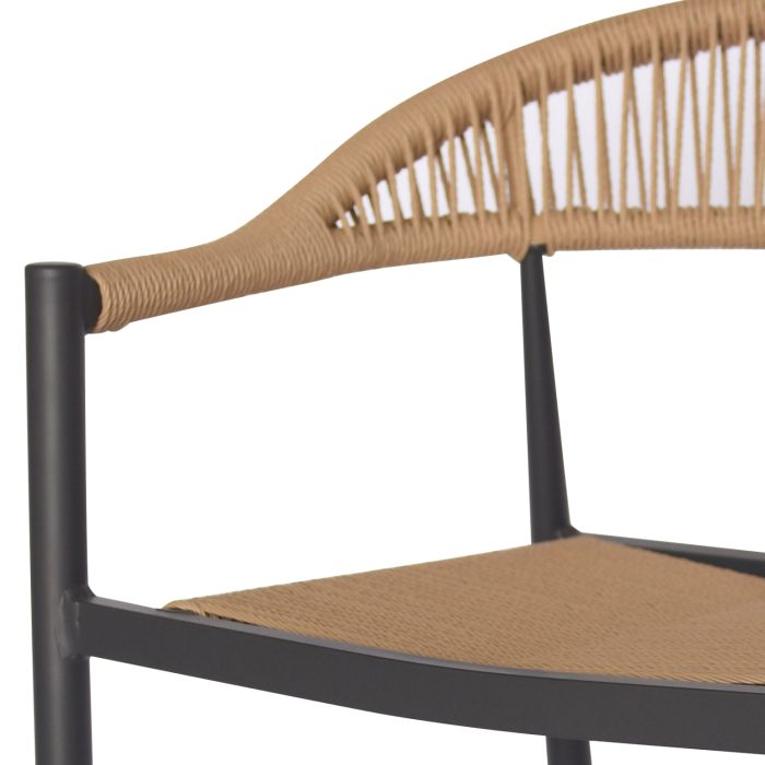 ΠΟΛΥΘΡΟΝΑ ΑΛΟΥΜΙΝΙΟΥ FB95854.02 ΑΝΘΡΑΚΙ PΕ RATTAN ΜΠΕΖ 56x55,5x78Υ εκ. - Image 7