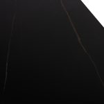 ΤΡΑΠΕΖΙ ΤΡΑΠΕΖΑΡΙΑΣ ΑΠΟ SINTERED STONE ΜΑΥΡΟ ΜΕΤΑΛΛΙΚΑ ΠΟΔΙΑ 160x90x75Y εκ.FB99308.01 - Image 9