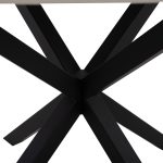 ΤΡΑΠΕΖΙ ΤΡΑΠΕΖΑΡΙΑΣ ΣΤΡΟΓΓΥΛΟ SINTERED STONE ΛΕΥΚΟ ΜΕΤΑΛ.ΠΟΔΙΑ Φ115x75Y εκ.FB99309.02 - Image 5