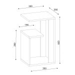 ΒΟΗΘΗΤΙΚΟ ΤΡΑΠΕΖΙ ΜΕΛΑΜΙΝΗΣ ΛΕΥΚΟ 35X29,5X60Yεκ.FB98880.11 - Image 2