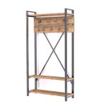 ΕΠΙΠΛΟ ΕΙΣΟΔΟΥ FB98943.01 NATURAL WOOD & ΜΑΥΡΟ 90x34x180 εκ. - Image 2