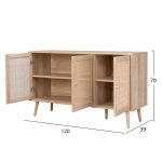ΜΠΟΥΦΕΣ ΜΕΛΑΜΙΝΗΣ- ΣΥΝΘ. RATTAN ΣΤΙΣ ΠΟΡΤΕΣ FB99220.11 120Χ39Χ70Υεκ. - Image 2