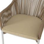 ΠΟΛΥΘΡΟΝΑ ΑΛΟΥΜΙΝΙΟΥ FB95855.01 ΛΕΥΚΟ ΜΕ ΣΧΟΙΝΙ WICKER PE ΜΠΕΖ 56x66x82 εκ. - Image 8