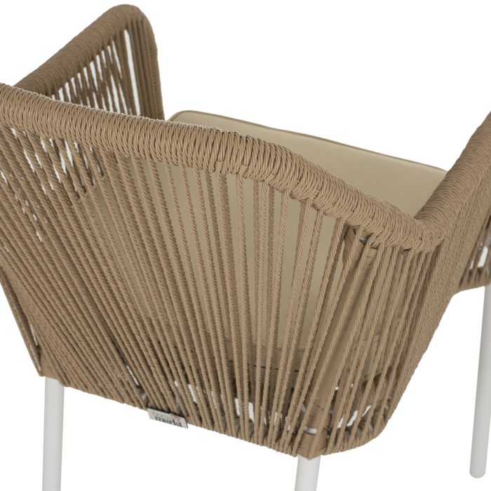 ΠΟΛΥΘΡΟΝΑ ΑΛΟΥΜΙΝΙΟΥ FB95855.01 ΛΕΥΚΟ ΜΕ ΣΧΟΙΝΙ WICKER PE ΜΠΕΖ 56x66x82 εκ. - Image 10