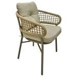 ΠΟΛΥΘΡΟΝΑ ΑΛΟΥΜΙΝΙΟΥ ΜΟΚΑ ΕΠΑΓΓΕΛΜ. RATTAN & ΜΑΞΙΛΑΡΙ ΜΠΕΖ FB95863.02 60x56x84 εκ.