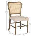 ΚΑΡΕΚΛΑ ΤΟΟΝ ΞΥΛΟ RATTAN ΥΦΑΣΜΑ FB99406.04 47x52x91,5Υεκ. - Image 2