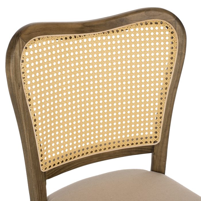 ΚΑΡΕΚΛΑ ΤΟΟΝ ΞΥΛΟ RATTAN ΥΦΑΣΜΑ FB99406.04 47x52x91,5Υεκ. - Image 7