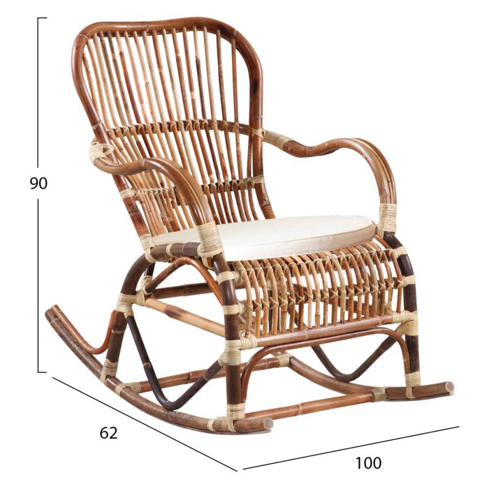ΚΟΥΝΙΣΤΗ ΠΟΛΥΘΡΟΝΑ ΜΕ ΜΑΞΙΛΑΡΙ RATTAN FB99343 60x103x90Υ εκ. - Image 2