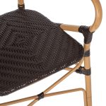 ΠΟΛΥΘΡΟΝΑ ΑΛΟΥΜΙΝΙΟΥ BAMBOO LOOK ΚΑΦΕ ΚΑΙ ΚΑΦΕ PE RATTAN FB95926.01 56x62x95Yεκ. - Image 7