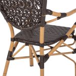 ΠΟΛΥΘΡΟΝΑ ΑΛΟΥΜΙΝΙΟΥ BAMBOO LOOK ΚΑΦΕ ΚΑΙ ΚΑΦΕ PE RATTAN FB95926.01 56x62x95Yεκ. - Image 10