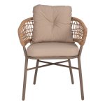 ΠΟΛΥΘΡΟΝΑ ΑΛΟΥΜΙΝΙΟΥ ΜΟΚΑ ΕΠΑΓΓΕΛΜ. RATTAN & ΜΑΞΙΛΑΡΙ ΜΠΕΖ FB95863.02 60x56x84 εκ. - Image 3