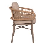ΠΟΛΥΘΡΟΝΑ ΑΛΟΥΜΙΝΙΟΥ ΜΟΚΑ ΕΠΑΓΓΕΛΜ. RATTAN & ΜΑΞΙΛΑΡΙ ΜΠΕΖ FB95863.02 60x56x84 εκ. - Image 4