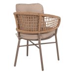 ΠΟΛΥΘΡΟΝΑ ΑΛΟΥΜΙΝΙΟΥ ΜΟΚΑ ΕΠΑΓΓΕΛΜ. RATTAN & ΜΑΞΙΛΑΡΙ ΜΠΕΖ FB95863.02 60x56x84 εκ. - Image 5