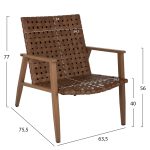 ΠΟΛΥΘΡΟΝΑ ΕΠΑΓΓΕΛΜ. ΜΕΤΑΛΛΟ ΟΨΗ ΞΥΛΟΥ & RATTAN ΔΕΡΜΑ-LOOK 63,5x75,5x77Yεκ.FB95868.01 - Image 2