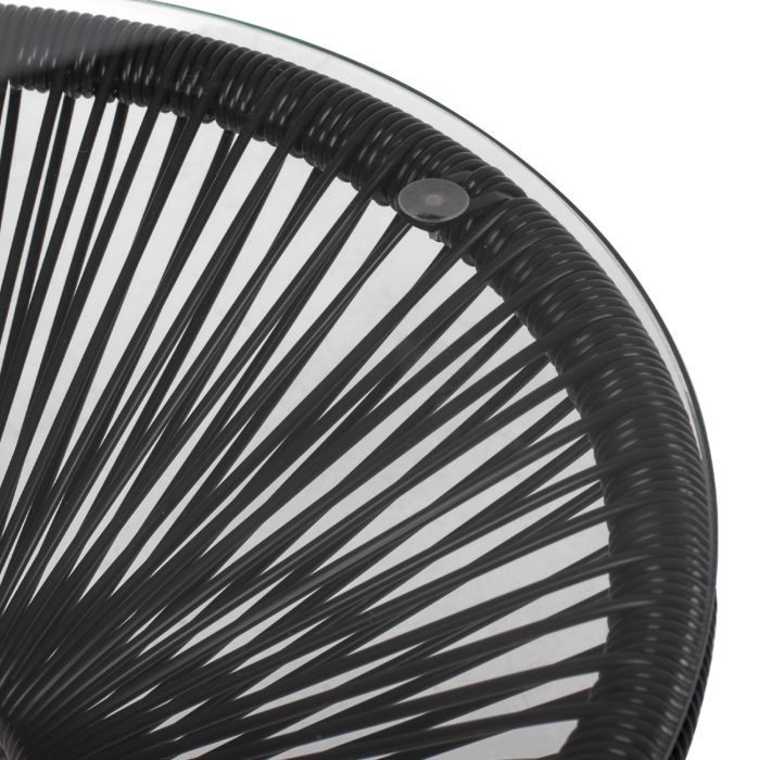 ΤΡΑΠΕΖΙ ΒΟΗΘΗΤΙΚΟ ΕΠΑΓΓΕΛΜ. ΜΕΤΑΛΛΟ ΜΑΥΡΟ RATTAN ΜΑΥΡΟ FB95874.01 Φ47x45Yεκ. - Image 6