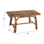 ΠΑΓΚΑΚΙ-ΜΠΑΓΚΑΖΙΕΡΑ ΞΕΝΟΔΟΧΕΙΟΥ ΑΠΟ RATTAN ΦΥΣΙΚΟ ΧΡΩΜΑ 90x42x48Υεκ.FB99480 - Image 2