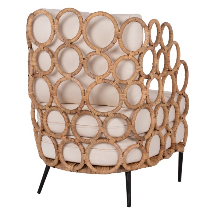 ΠΟΛΥΘΡΟΝΑ FB99341 ΑΠΟ RATTAN-ΜΕΤΑΛΛΟ ΦΥΣΙΚΟ ΧΡΩΜΑ 65x69x86Y εκ. - Image 5
