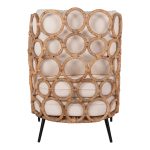 ΠΟΛΥΘΡΟΝΑ FB99341 ΑΠΟ RATTAN-ΜΕΤΑΛΛΟ ΦΥΣΙΚΟ ΧΡΩΜΑ 65x69x86Y εκ. - Image 6