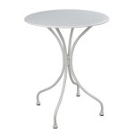 ΤΡΑΠΕΖΙ ΣΤΡΟΓΓΥΛΟ ΜΕΤΑΛΛΙΚΟ ΛΕΥΚΟ FB95104.12 Φ60x72Υ εκ.