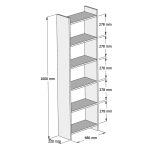 ΒΙΒΛΙΟΘΗΚΗ FB99226.11 ΜΕΛΑΜΙΝΗΣ ΛΕΥΚH 48,5x22x160Υεκ. - Image 2