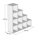 ΒΙΒΛΙΟΘΗΚΗ ΜΕΛΑΜΙΝΗΣ ΛΕΥΚΟ 120x30x123,6Υεκ.FB99238.11 - Image 2