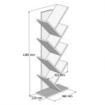 ΒΙΒΛΙΟΘΗΚΗ ΜΕΛΑΜΙΝΗΣ ΛΕΥΚΟ 46x22x128,5Yεκ.FB99028.13 - Image 2