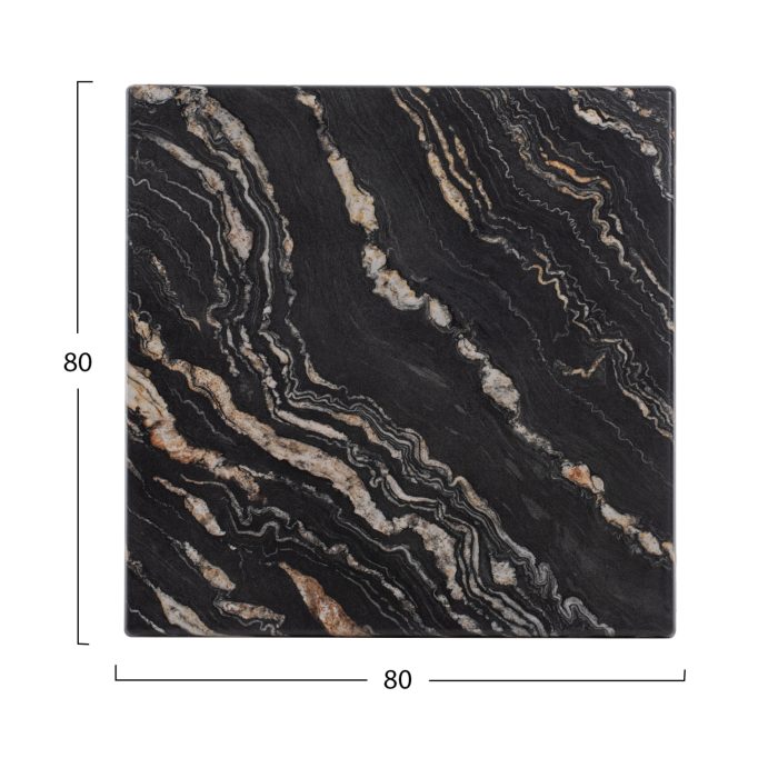 ΕΠΙΦΑΝΕΙΑ ΤΡΑΠΕΖΙΟΥ ΤΕΤΡΑΓΩΝΗ 5787 WERZALIT 80X80 εκ. BLACK GOLD MARBLE FB95231.15 - Image 2